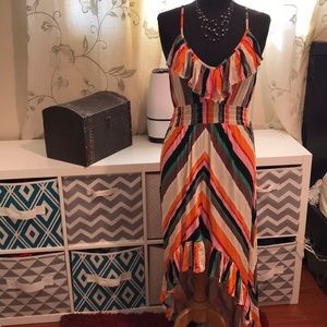 Express hi low ruffle dress NWT large
